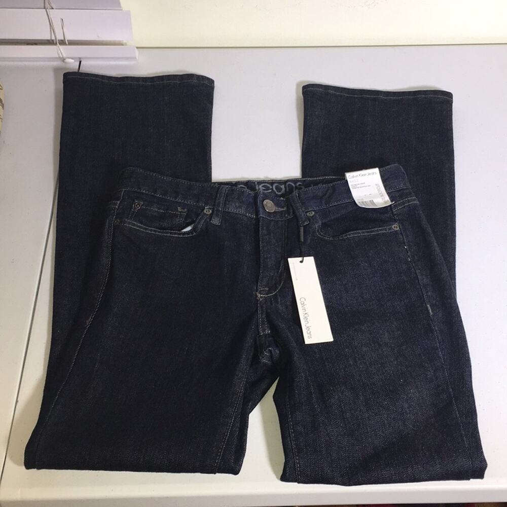 Calvin Klein ultimate bootcut dark jeans sz6 NWT